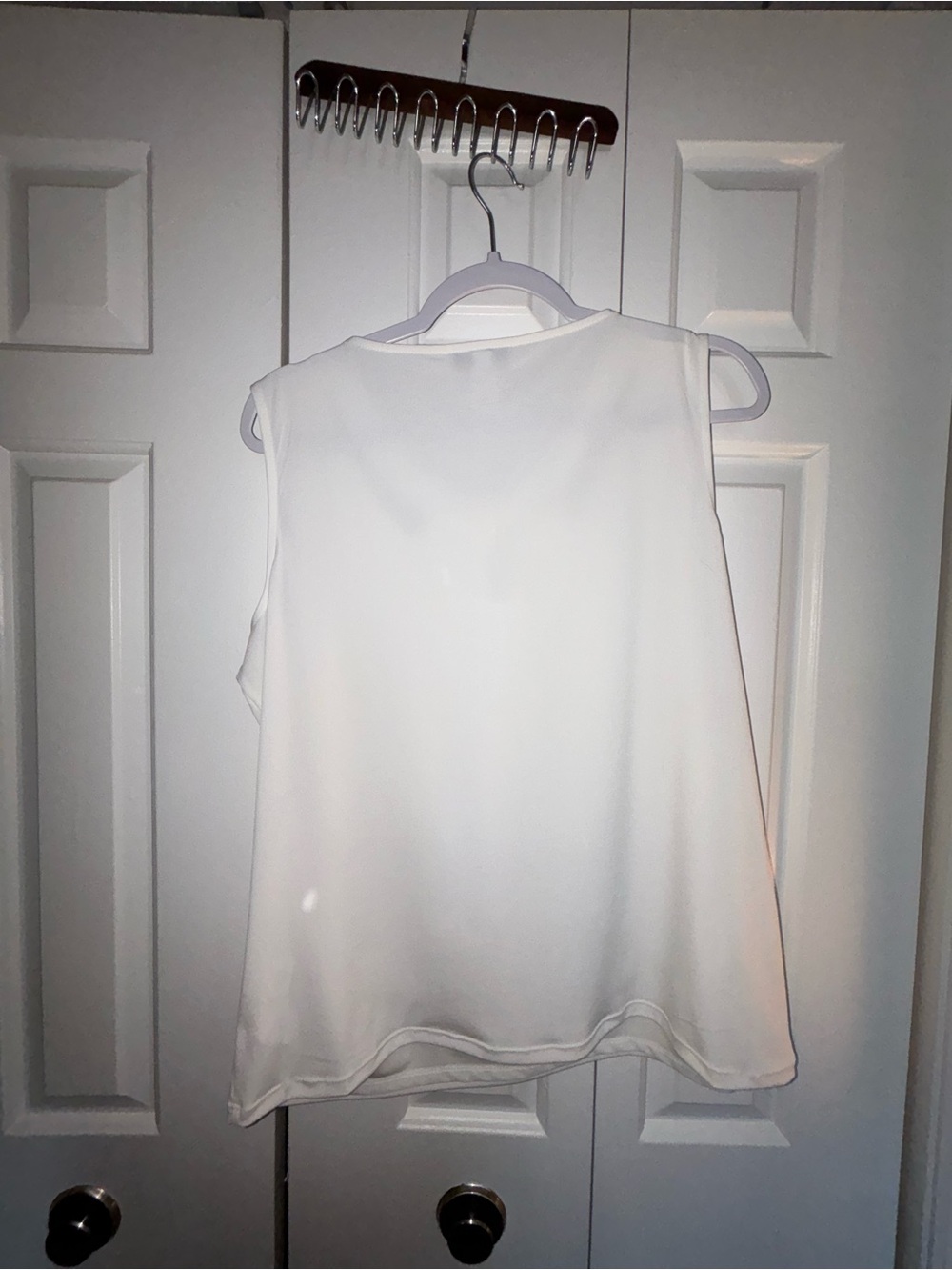 Nine West White Sleeveless Tank Top